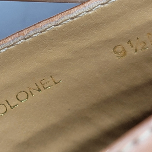 Nicole Colonel 3" Heel Mule Size 9.5M Tan Leather Slip On Shoes Comfort Casual - Picture 9 of 11